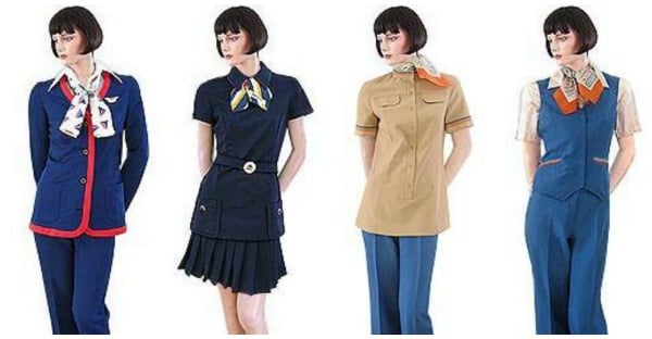 delta air lines uniforms 1970s