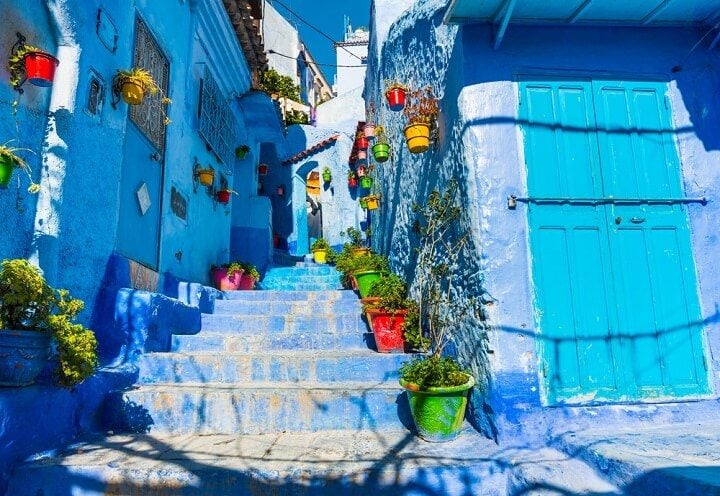 Chefchaouen blue city in Marokko