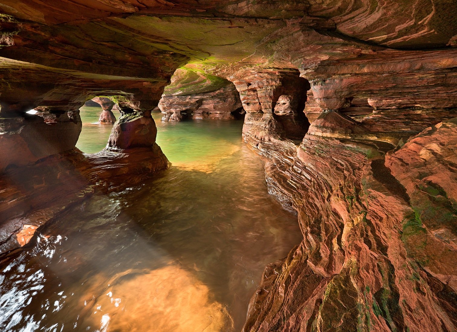 Sea cave at Swallow Point, Apostle Islands 