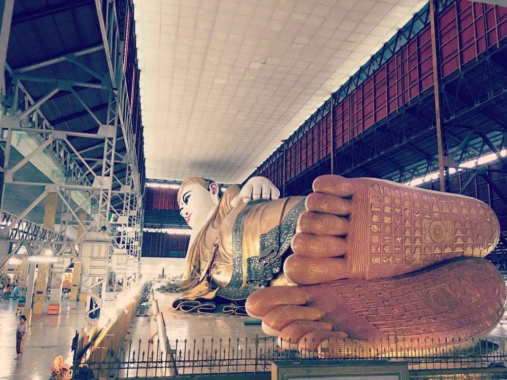 the reclining Buddha in yangon myanmar