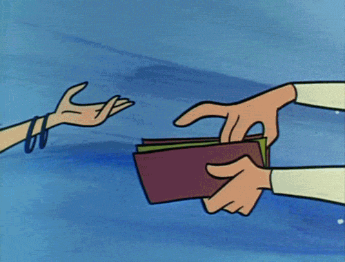 a hand takes a man's wallet in the jetsons