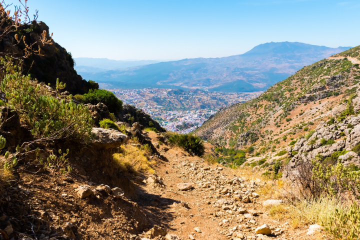 Hiking path on Rif mountains - Morocco