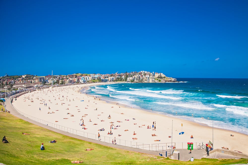 A hot January holiday: Bondi Beach in Sydney