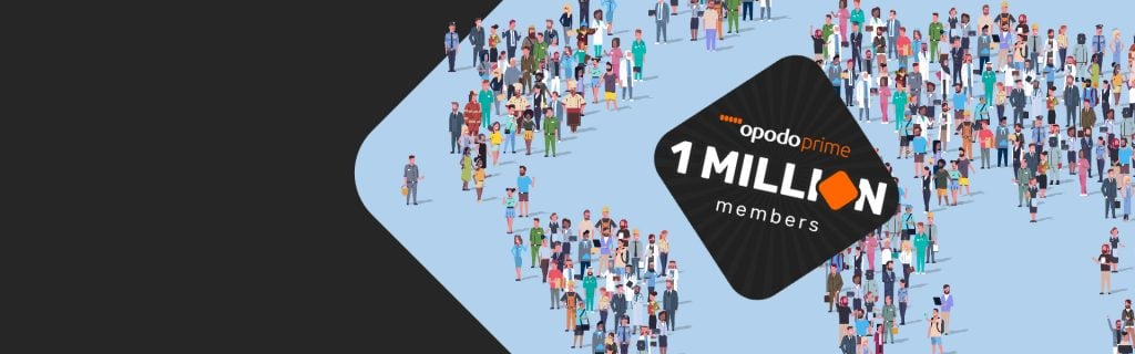 Opodo Prime 1 Million members header