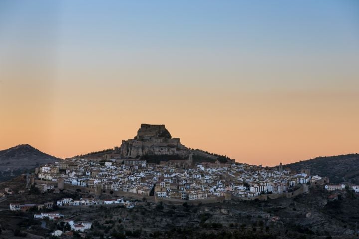View or Morella and its castle
