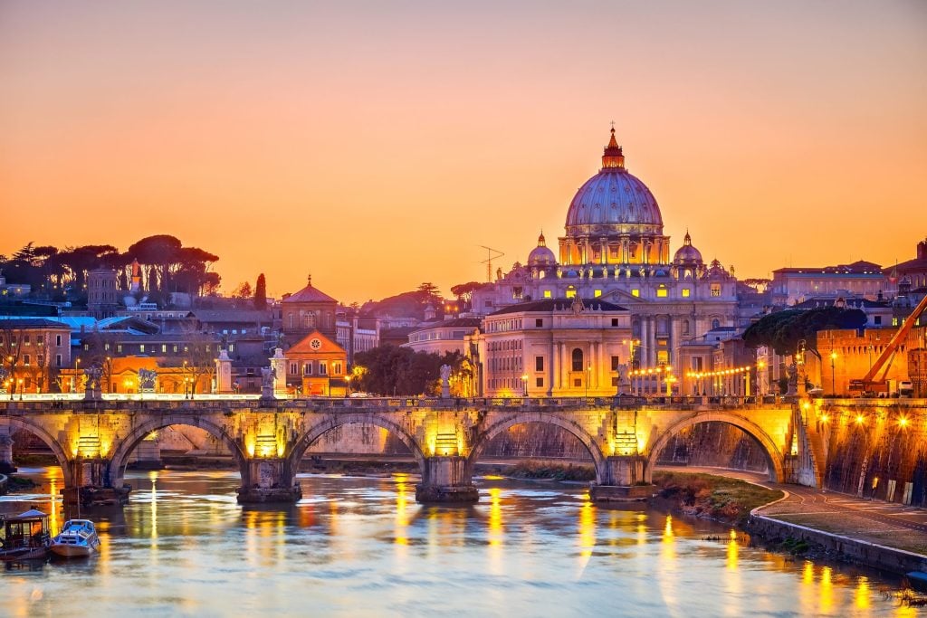 sunset in rome
