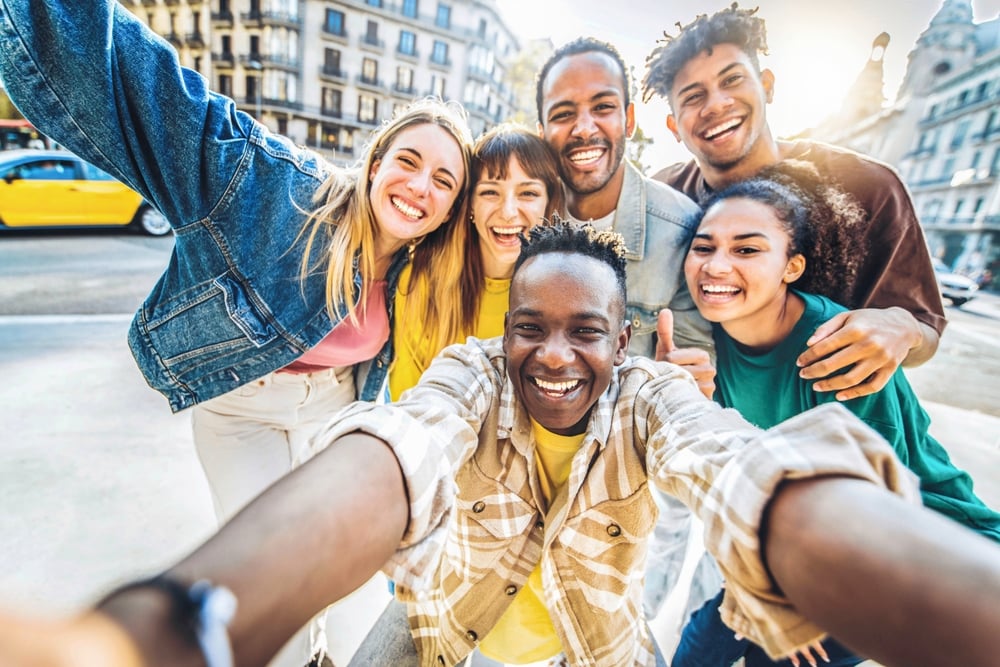Group of friends taking a selfie