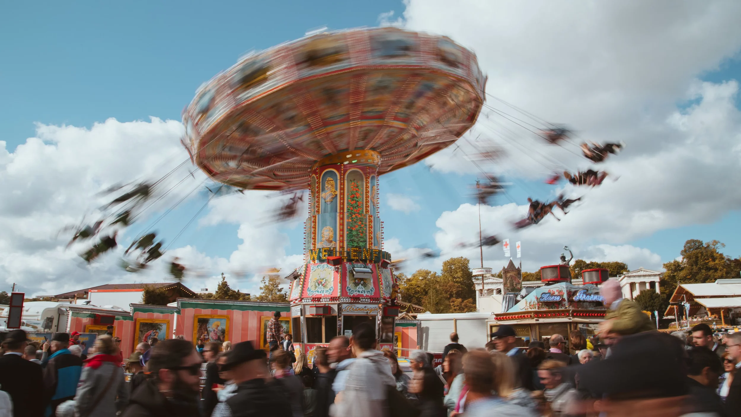 A fairground ride at Oktoberfest, Munich