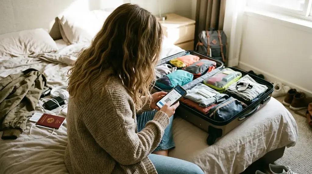 Traveller activating Opodo's online check in functionality